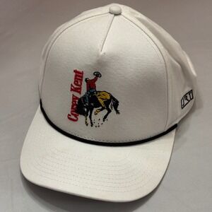 Corey Kent Hat Mens OSFM‎ White Excellent JRT Pukka Rope Snapback Trucker Cap